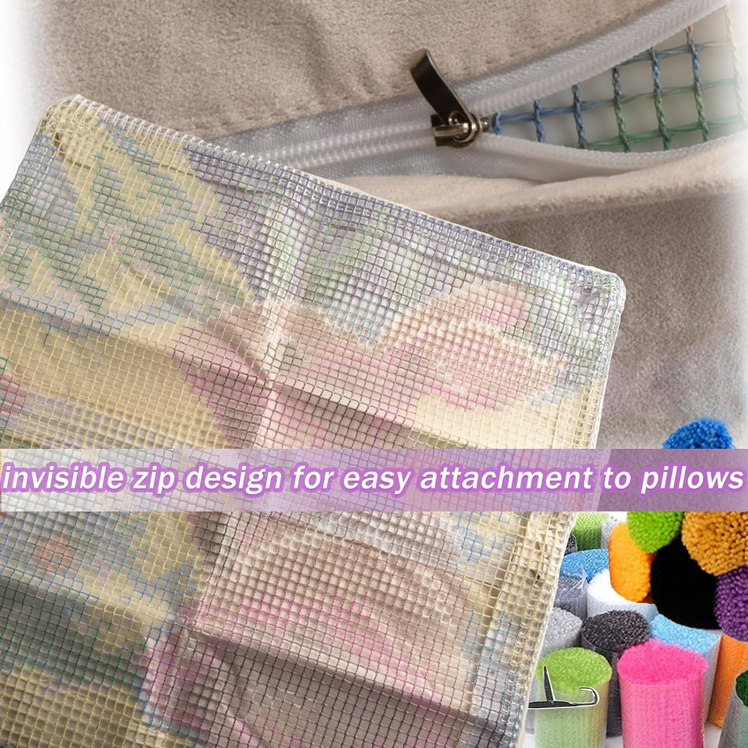 Robin Bird Latch Hook Kits Pillow kits Cushion Throw Pillow Embroidery Craft Kits DIY Kits of DIY Hooking Pillowcase Cover Supplier with Color Printed Canvas 43x43cm (245)