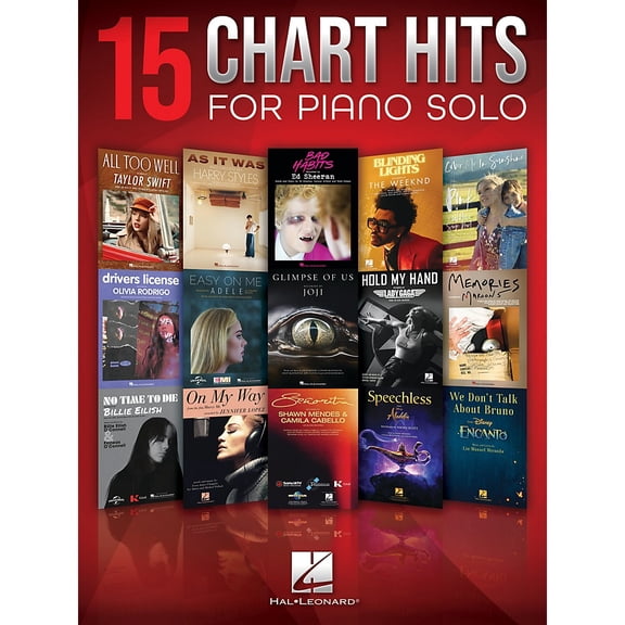 15 Chart Hits for Piano Solo Songbook (Paperback)
