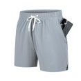 thumbnail image 2 of Men's Quick Dry Athletic Shorts, Lightweight Running Workout Shorts with Elastic Waist Drawstring & Zipper Pockets, for Gym, Training, and Casual Wear, 2 of 7