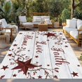 thumbnail image 2 of Wooden Grain Outdoor Rug for Patio/Deck/Porch, Non-Slip Large Area Rug 5 x 8 Ft, Red Country Texas Star Branches Berry Indoor Outdoor Rugs Washable Area Rugs, Reversible Camping Rug Carpet Runner, 2 of 8