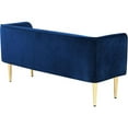 thumbnail image 4 of Pemberly Row Contemporary Navy Velvet Bench with Gold Metal Legs, 4 of 6