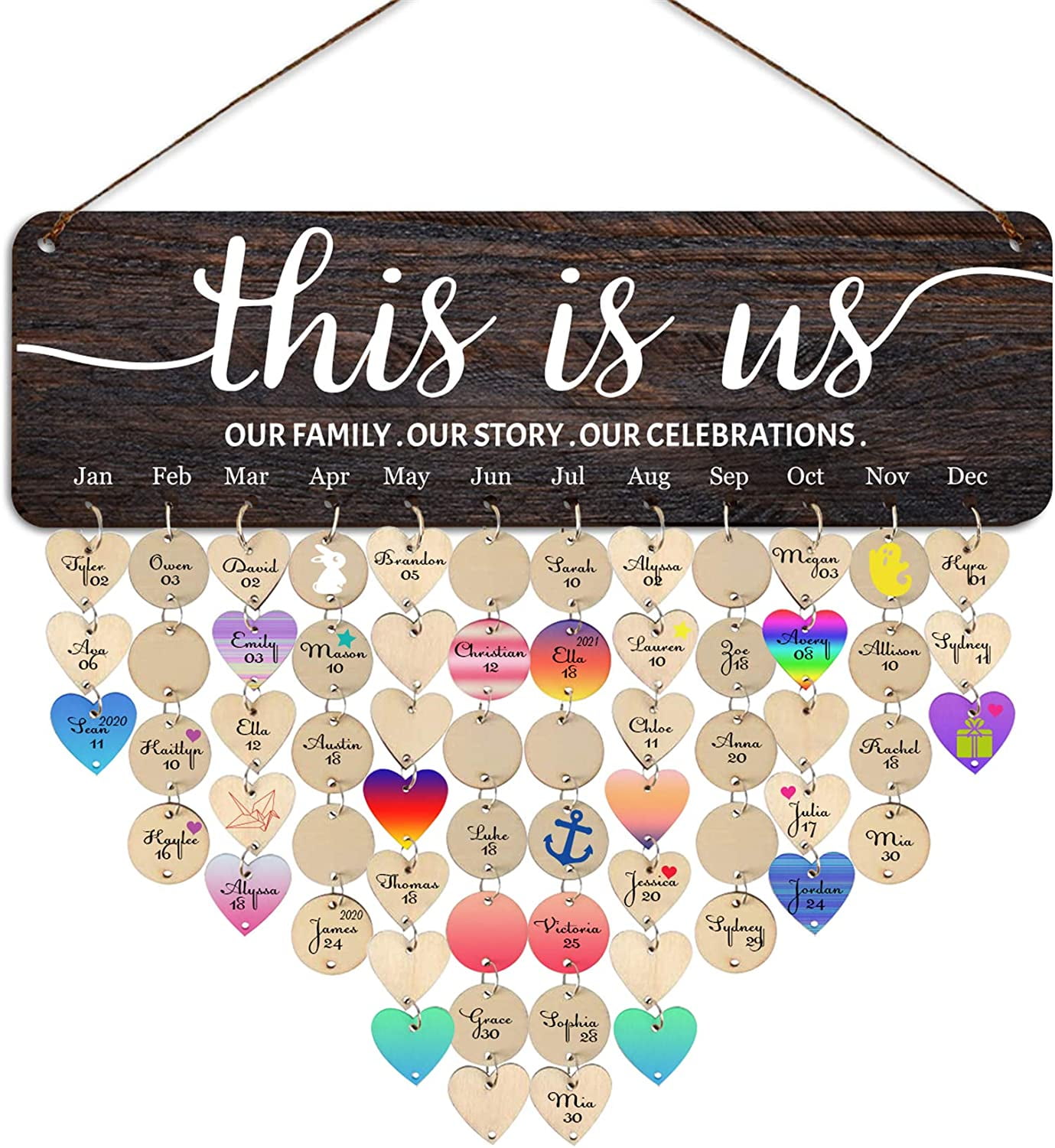 wall-hanging-this-is-us-family-birthday-calendar-birthday-reminder-with-round-heart-tags-christmas-presents-for-grandma-mother-happy-birthday-gift-walmart-com