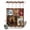 Brown, Green, Red, White, variant on No Hook Shower Curtain, Bear Deer Shower Curtains for Bathroom with See Through Top Window, Farmhouse Vintage House Barn Forest Scenery Waterproof & Washable Bath Curtain Stand Up Stall 36"x72"