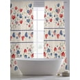 thumbnail image 5 of Independence Day Sheer Curtains 108 Inch Length 2 Panels Set Window Treatments, 4th of July Red Blue Strip Love Burlap Rod Pocket Semi Curtains for Living Room/Bedroom/Kitchen Décor, 104"W x 108"L, 5 of 7