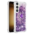 thumbnail image 2 of Funda para Samsung Galaxy S24 Plus 5G con Brillo Líquido Flotante, Purpurina, Parachoques y Anillo Giratorio Soporte, 2 of 5