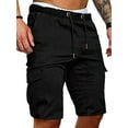thumbnail image 1 of Coduop Mens Casual Elastic Waist Cargo Shorts Outdoor Hiking Workout Sweat Short Pant,with Pocket, 1 of 4