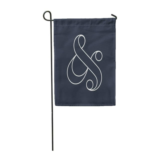 Laddke Dingbat White Custom Ampersand On Black Script Wedding Elegant Garden Flag Decorative Flag House Banner 12x18 Inch Walmart Com Walmart Com