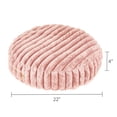 thumbnail image 2 of Vibrant Life Small Round Ribbed Orthopedic Dog Bed, Pink, 22", 2 of 6