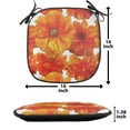 thumbnail image 5 of Orange Chair Seating Cushion, Big Flourishing Bohemian Poppies on the Antique Background Graphic Design, Soft Seat Pads for Office with Anti-slip Backing, 16"x16", Burnt Orange White, by Ambesonne, 5 of 6