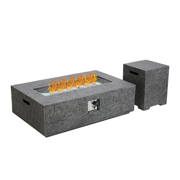 Outdoor Terrazzo Fire Pit Table – Stylish & Weather-Resistant Propane Heater