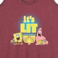 thumbnail image 3 of SpongeBob SquarePants - It's Lit Hanukkah - Women's Racerback Tank Top, 3 of 6