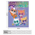 thumbnail image 3 of Manta de dibujos animados SuperKitties, súper suave, acogedora y cálida manta de felpa para niños y niñas, mantas de franela ligeras y difusas para sofá, cama, viajes, camping, regalos de 40 x 30, 3 of 8