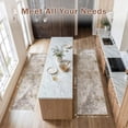 thumbnail image 6 of UERMEI 2'x6' Runner Rug, Washable Non-Slip Indoor Runner Rug for Kitchen Halfway Laundry Bedroom Living Room Carpet Area Rug, 2x6 ft Abstract Low Pile Kitchen Runner Rug, Brown, 6 of 9