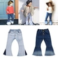 thumbnail image 4 of Pantalons en Denim à Pattes d'Éléphant pour Bébés Filles 2-7 Ans, 4 of 5