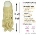 thumbnail image 3 of Youloveit Hair Extensions Pale Ash Blonde Straight Synthetic Hairpieces Long 18 20 Inch 4.2 Oz Invisible Wire Headband for Women Hairpieces No Clip Silky Curly Synthetic Hair, 3 of 7
