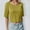 Yellow, variant on Womens Summer Tunic Tops Ribbed Knit Crew Neck Short Sleeved Cropped Blouses Casual Slim Fit Workout Shirts 2025 Fashion Trendy Clothes