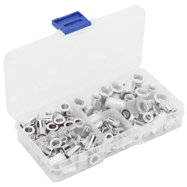 Insert Nut,100pcs / box Aluminum Threaded Rivet Nut Aluminum Rivet Nut Highly Versatile