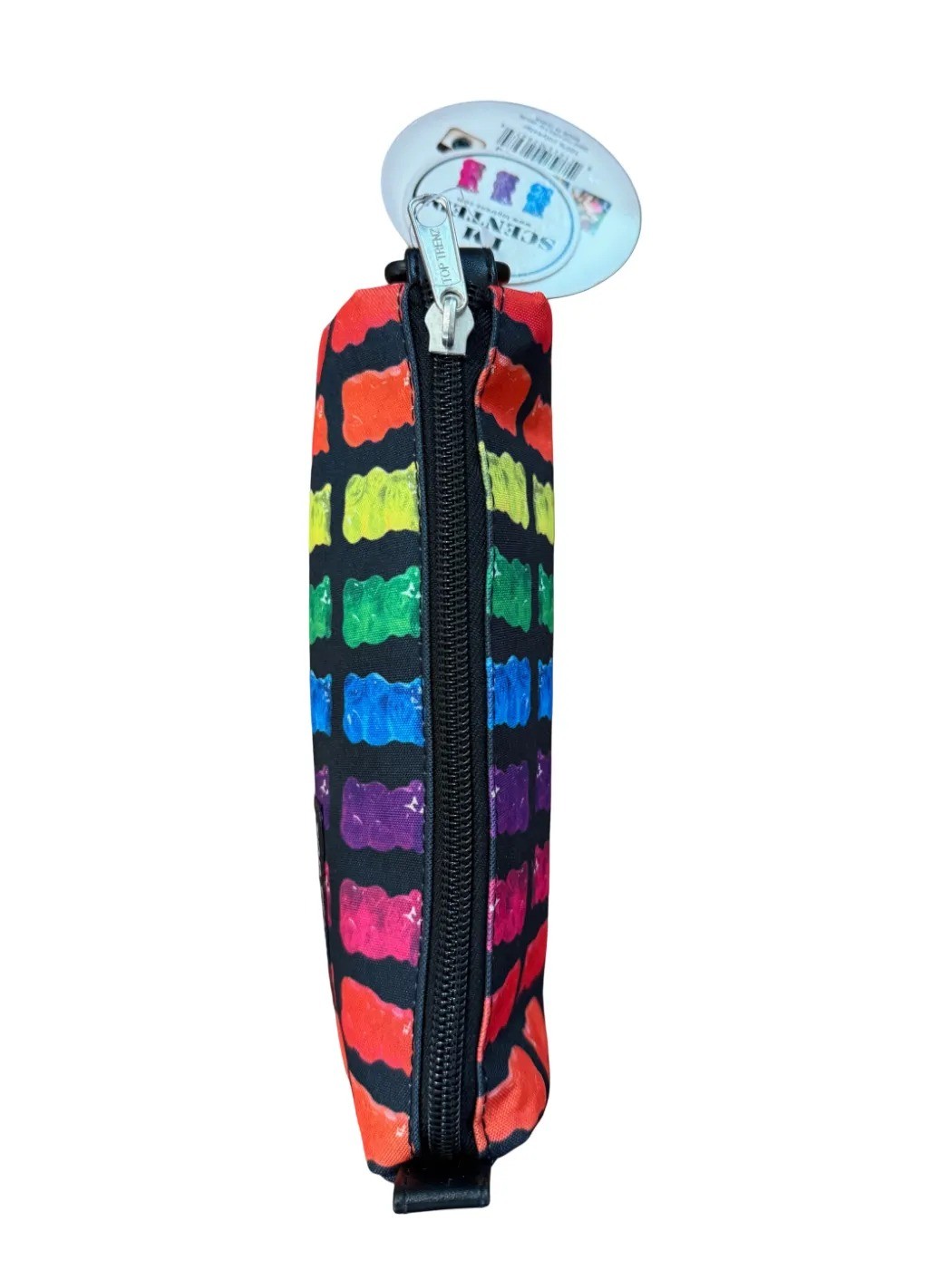 Top Trenz Scented Black Pencil Bag with Multicolored Gummie Bears (8")