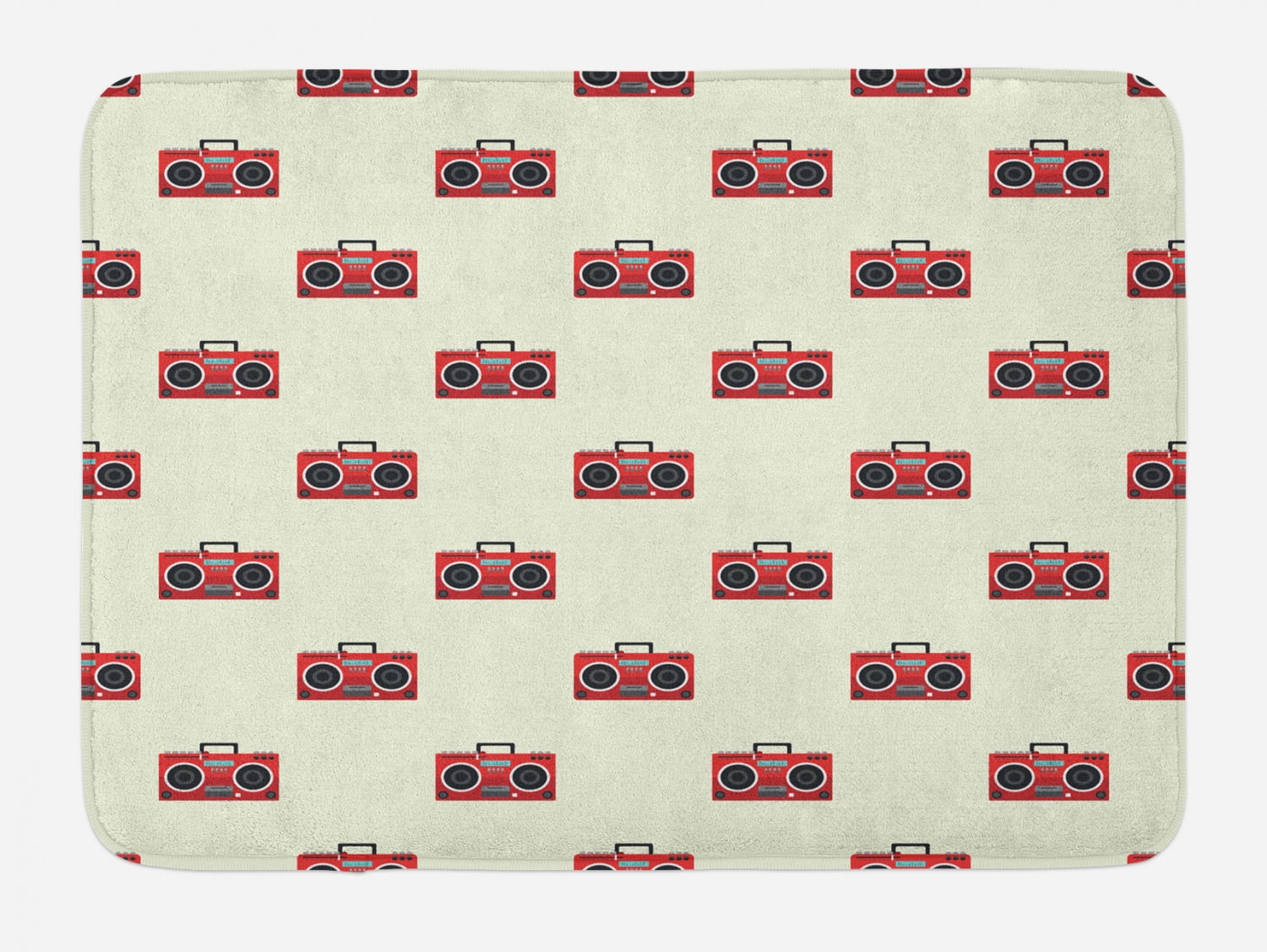 Raps Mat Hip Hop Bath Mat, Rap Breakdance Style Musician Instrument Retro ...