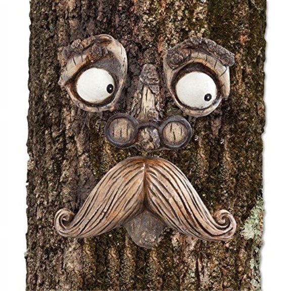 Bits and Pieces Old Man Tree Hugger Yard Decorations Whimsical Tree Sculpture Garden Peeker Yard Art