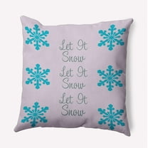 20" x 20" Simply Daisy Let It Snow Polyester Indoor/Outdoor Pillow, Light Purple Qty 1