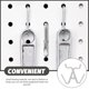thumbnail image 3 of YOSADIER 20Ud Pequeños Para Pegboard Metal Plateado Con Estructura Antideslizante, 3 of 6