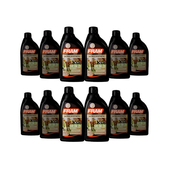 Aceite de motor FRAM Ultra Sintético 0W20 12 Botellas 946 ml