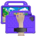 thumbnail image 5 of Shockproof Case for Samsung Galaxy Tab A7 Lite 8.7 T220, Crossbody Strap Hybrid Rugged Kickstand Full Body Protective Kids Cover, Purple, 5 of 7
