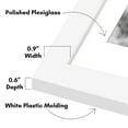 thumbnail image 5 of Americanflat 11x14 Picture Frame with Polished Plexiglass with 8x10 Mat 5 Pack Display Photo Galleria - White, 5 of 8