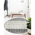 thumbnail image 2 of Rugs.com Moroccan Trellis Collection Rug – 6 Ft Round Ivory And Gray Medium Rug Perfect For Kitchens, Dining Rooms, 2 of 9