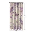 thumbnail image 5 of Beige Butterfly Text Pattern Shower Curtain 36"x72" ,Bathroom Decorative Shower Curtains Set with 12 Hooks,Modern Waterproof Washable Shower Curtain, 5 of 6