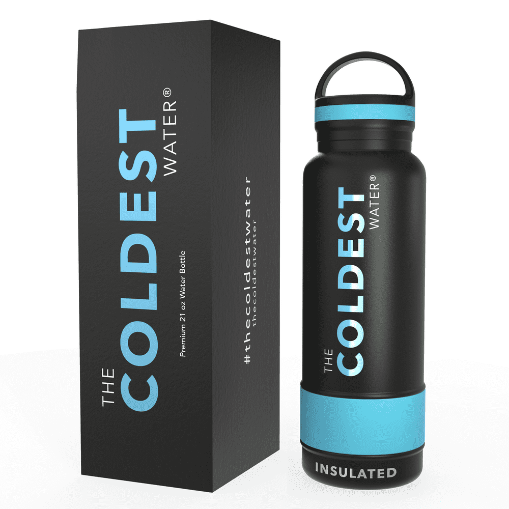 The Coldest Water 21oz Water Bottle Insulated Jug ( Matte Black