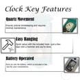 thumbnail image 4 of Clockswise Vintage Grandfather-Style Wall Clock with Wood-Effect Plastic Pendulum, Battery-Operated - for Home Decor, Living Room, Home Office, Kitchen or Dining Room – Green with Distressed Finish, 4 of 8