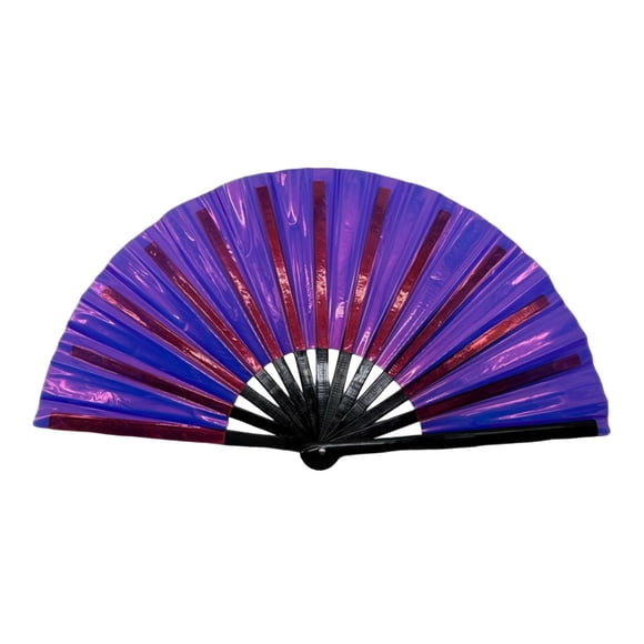 Ventilateur sur Pied, Grand Ventilateur Holographique Pliant, Ventilateurs pour Danse en Ligne, Ventilateur Pliable pour Couleurs Laser, pour Danse en Ligne, Fête, Cadeau pour Amateurs de Danse