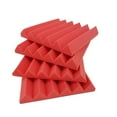 thumbnail image 2 of Bookishbunny 24 Pks Acoustic Foam Tiles Wall Record Studio Sound Proof 12"x 12"x 2" Fire Resistant Panels Red, 2 of 5