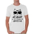 thumbnail image 1 of At Least My Cat Loves Me Shirt Valentine's Day T Shirt for Men Valentines Day Gift Idea for Him Cat Lovers Shirt Cute Cat Valentine T-shirt Valentines Day Single Funny Valentine Shirt, 1 of 2