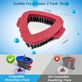 thumbnail image 2 of Taicols The System's Rotating Mop Replacement Head Base Scrubbing Mop Brush, Ultra-Fine Fiber Rotating Mop, Very Suitable for Kitchens, Decks, and Bathrooms, Ceramic Tile Cleaning Brushes (2), 2 of 8