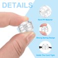 thumbnail image 3 of Uxcell Plastic Cord Locks, Double Hole Spring Cord Toggle Stopper Slider Stops Fastener End Clear, 3 of 6