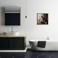 thumbnail image 2 of Stupell Industries Litter Box Reading Funny Cat Animals & Insects Painting Gold Floater Framed Canvas Art Print Wall Art, 18 x 18, 2 of 9