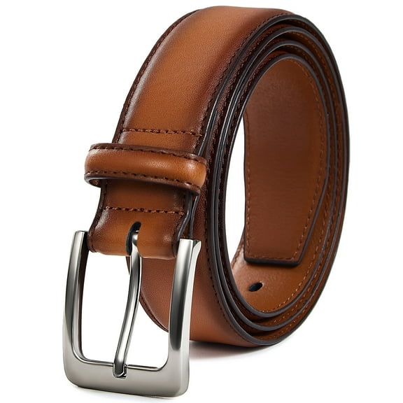 Fianmy Men's Belt, Genuine Leather Dress Belts for Men, Handmade Classic Jeans Belt for Work Business Casual