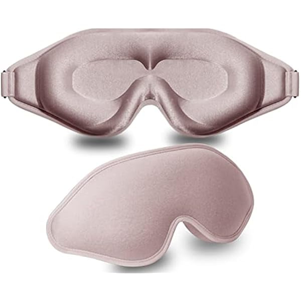 wonima11 Sleep Mask, 3D Deep Contoured Eye Covers for Sleeping, 99% Block Out Light Eye Mask,Zero Pressure Cup Blindfold for Men Women, with Adjustable Strap for Sleeping, Yoga, Traveling (Pink)