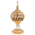 thumbnail image 1 of Burner Bakhoor Charcoal Burner Metal Arab Censer Desktop Decor for Sticks Cones, 1 of 5