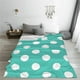 thumbnail image 5 of Fotbe Teal Turquoise And White Polka Dot Manta de Franela Acolchonada con Estampado, Súper Suave y Esponjosa, Extra Grande para Sofá, Cama, Uso Todo el Año-80"x60", 5 of 7