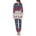 thumbnail image 4 of Renewold Soft Nightwear for Women Pajama Size XS Christmas Reindeer Snowflake Pajamas Top and Pants Set of 2 Casual Skin Friendly Daily Wear Nightwear for Winter, 4 of 5