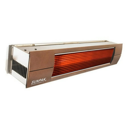 Sunpak Stainless Steel Heater - SunPak Stainless Steel Dual Stage Hardwired Commercial Heater with Optional Fascia Trim