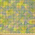 thumbnail image 2 of Ambesonne Autumn Fabric by the Yard Microfiber, Fall Foliage Dry Leaves Art, 1 Yard, Ceil Blue Ecru, 2 of 2