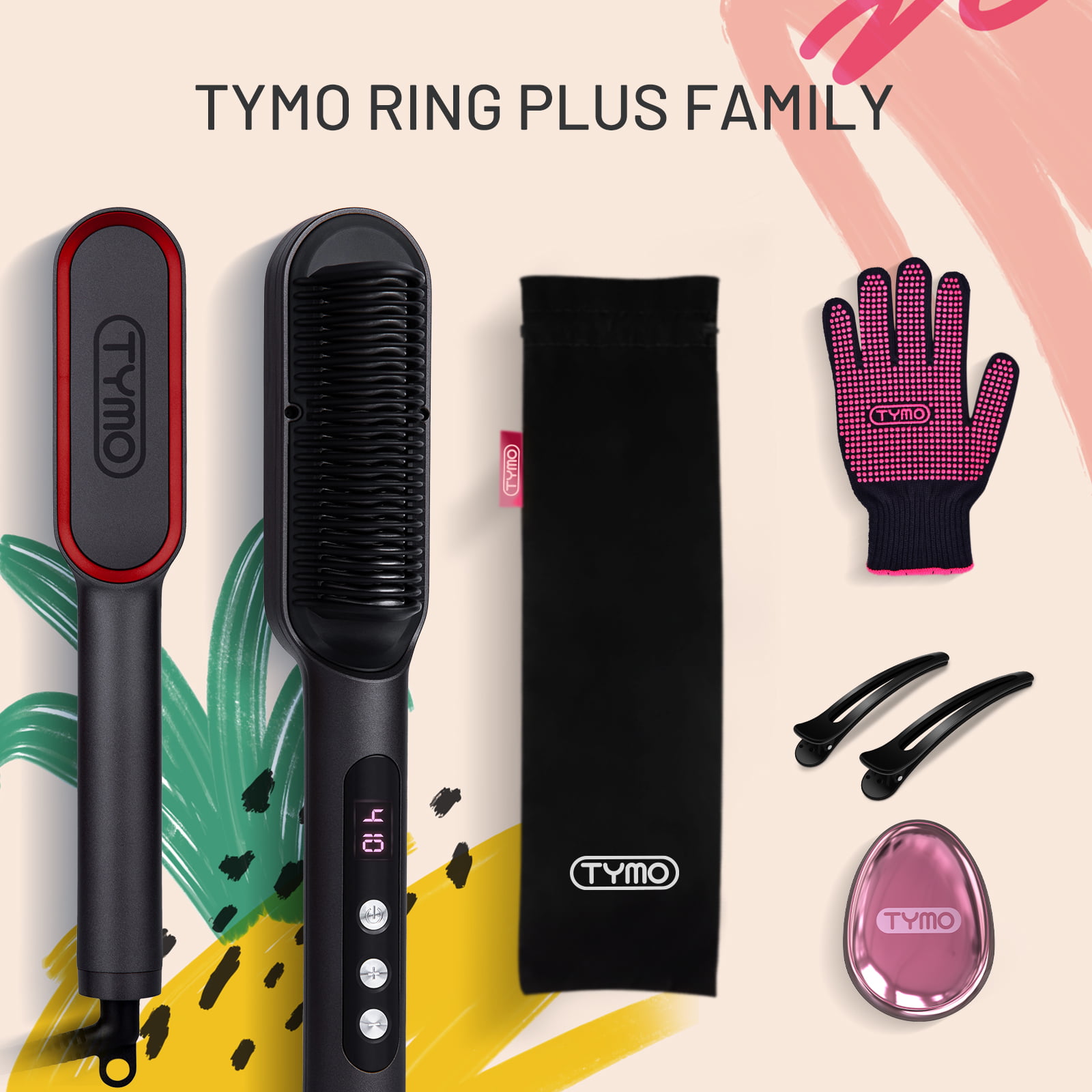 TYMO RING PLUS Ionic Hair Straightener Comb - UK