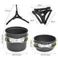 thumbnail image 2 of YSNOOWE Camping Cooking Pot Cooking Pots Aluminum Alloy Scald Protection 1 Set, 2 of 7