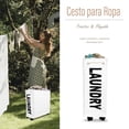 thumbnail image 3 of Cesto de Lavandería Plegable con Ruedas color Blanco Idea Nuova, 3 of 3