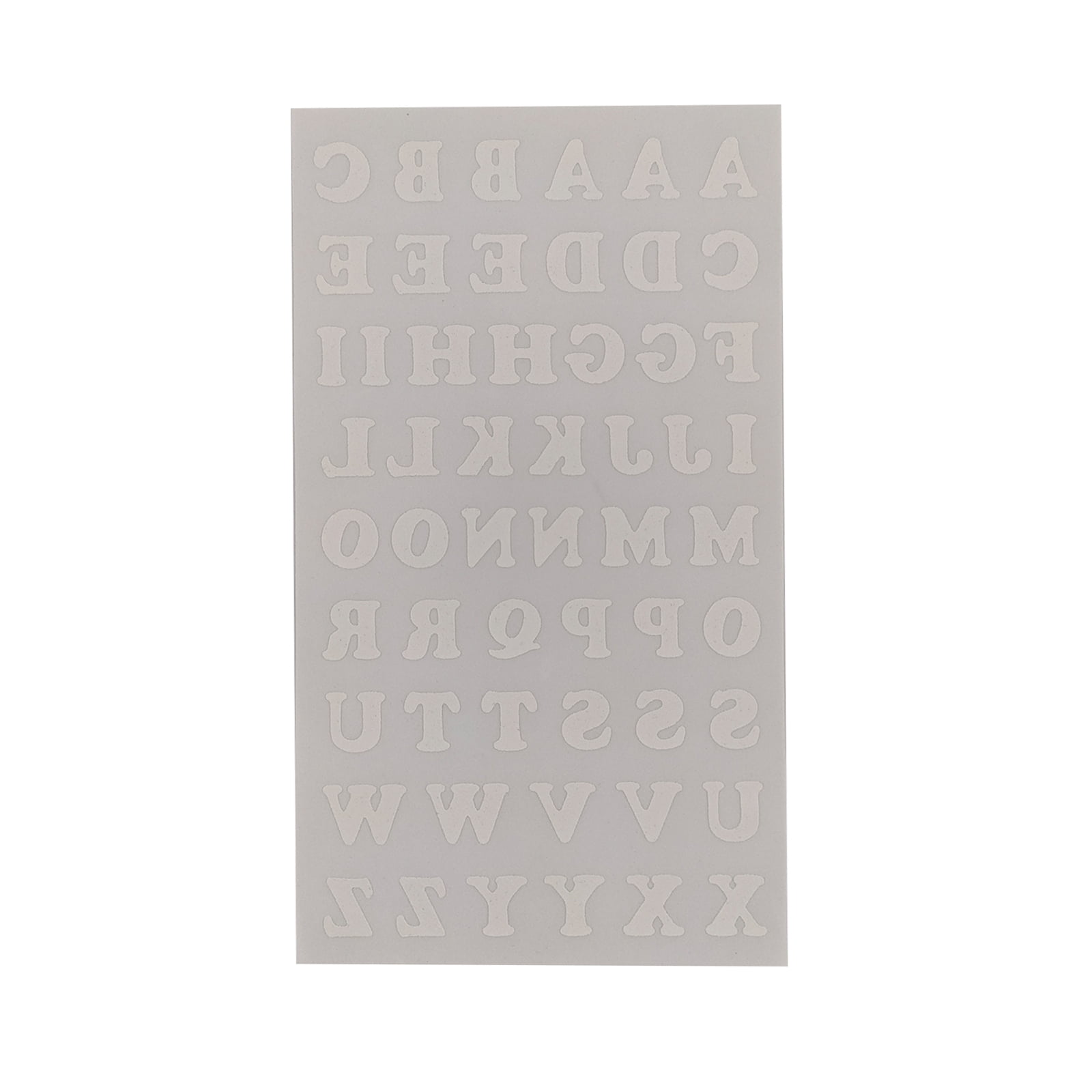 Imagin8 Iron-On White Flocked Cooper Letters, 12 Pack